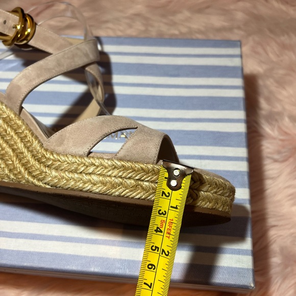 Stuart Weitzman Zuzu Wedge Size 9 Women's Espadrilles Box Included Ankle Wrap - Picture 6 of 16